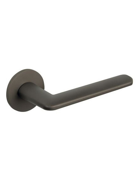 Béquille double sur rosace ronde fine 3098 Finition titane - ENDEX