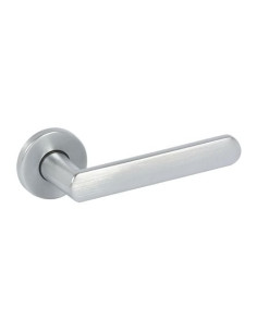 Ensemble sur rosace ronde Havana Finition chromé satiné -...