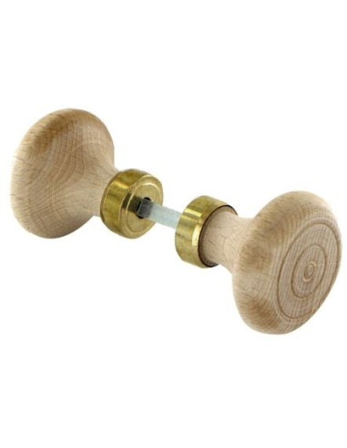 Bouton double hêtre Finition noyer - BRIONNE