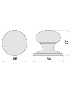 Bouton de porte inox CADAP 2