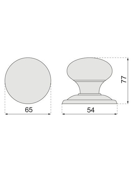 Bouton de porte inox CADAP