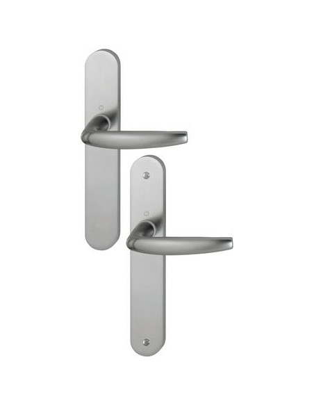 Ensemble Atlanta sur grande plaque Finition Blanc signalisation F9016 - HOPPE