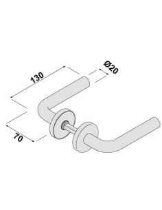 Béquille double inox NT 93 NORMBAU ALLEGION 2