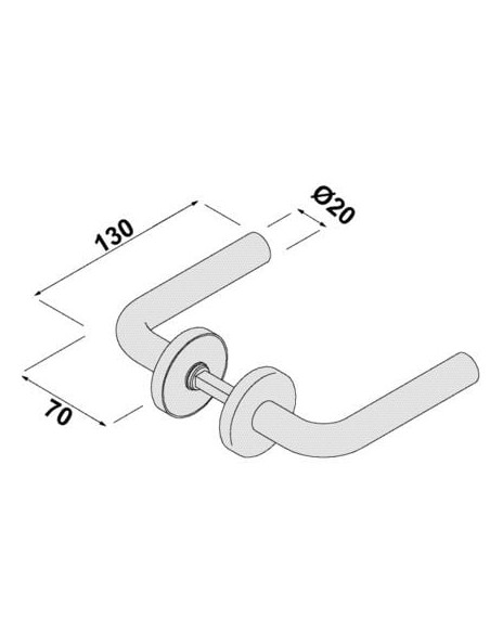 Béquille double inox NT 93 NORMBAU ALLEGION