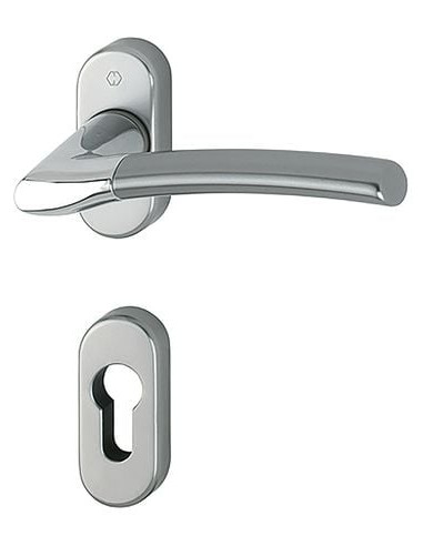 Ensemble laiton sur rosace ovale Bergen...