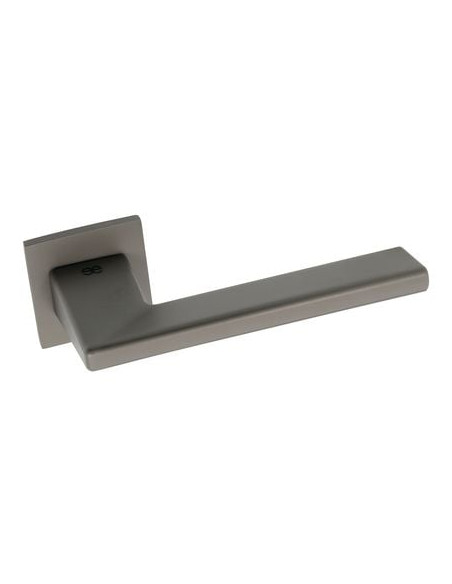 Béquille double sur rosace carrée fine 4140 Finition titane - ENDEX