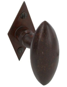 Bouton de crémone olive Platine France - BRIONNE