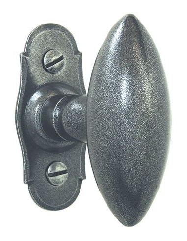 Bouton de crémone olive Platine France - BRIONNE