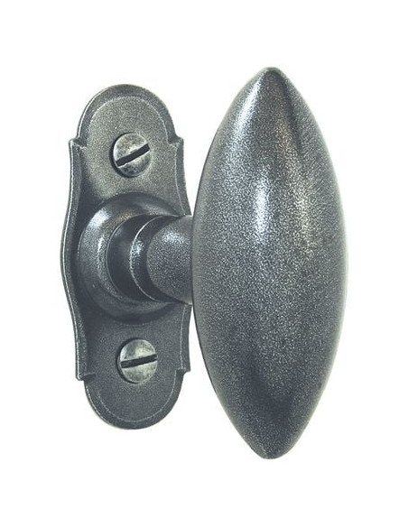 Bouton de crémone olive Platine France - BRIONNE