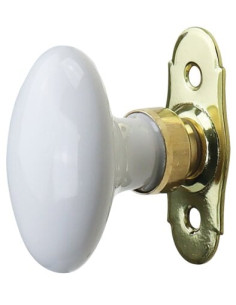 Bouton ovale porcelaine sur platine KAOLINE UCDA
