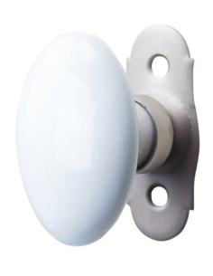 Bouton ovale porcelaine sur platine KAOLINE UCDA 2