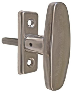 Bouton sur platine Finition inox - FERRURES MAP