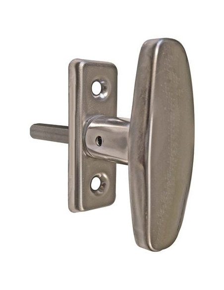 Bouton sur platine Finition inox - FERRURES MAP