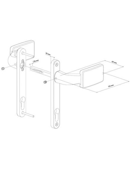 Ensemble fixe ou manœuvrable 3006FIX LOCINOX