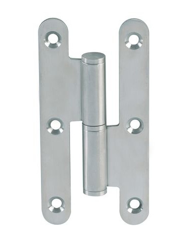 Paumelle eco inox bout rond Finition noir mat