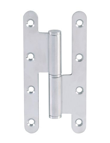 Paumelle eco inox bout rond Finition noir mat