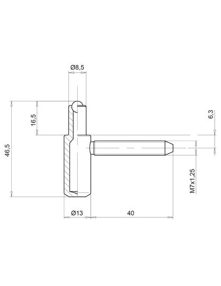 Fiche acier CGP 39 - partie mâle