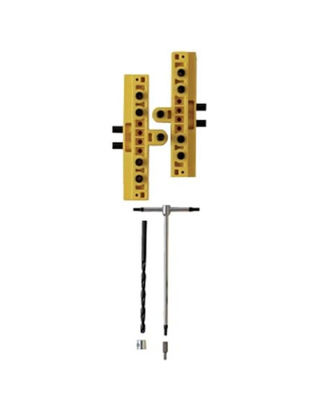 Gabarit de percage pour fiche Exacta à recouvrement PVC - OTLAV
