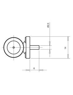 Paumelle inférieure P38 - Ø 13 mm OTLAV 2