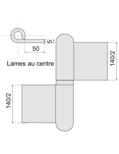 Paumelle de grille roulee lame tangente TORBEL INDUSTRIE 2