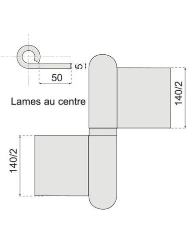 Paumelle de grille roulee lame tangente TORBEL...