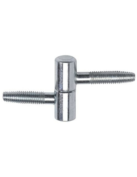 Fiche OTLAV acier Fiches Ø 13 mm, hauteur H   60 mm Femelle, doigt Ø 7 mm, lg. 35 mm - Zingué blanc