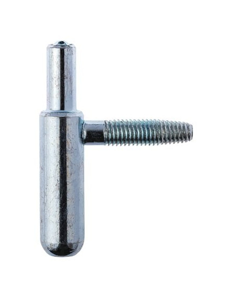 Fiche OTLAV acier Fiches Ø 13 mm, hauteur H   60 mm Femelle, doigt Ø 7 mm, lg. 35 mm - Zingué blanc