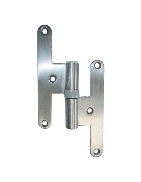 Paumelle universelle pour menuiserie bois inox Avec lame mâle en L - BOURG INDUSTRIE