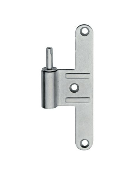 Paumelle universelle pour menuiserie bois acier zingué blanc Lame femelle réversible échancrée - BOURG INDUSTRIE