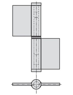 Paumelle de grille inox symétrique FAURE ET FILS 2