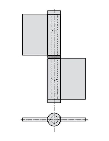 Paumelle de grille inox symétrique FAURE ET FILS