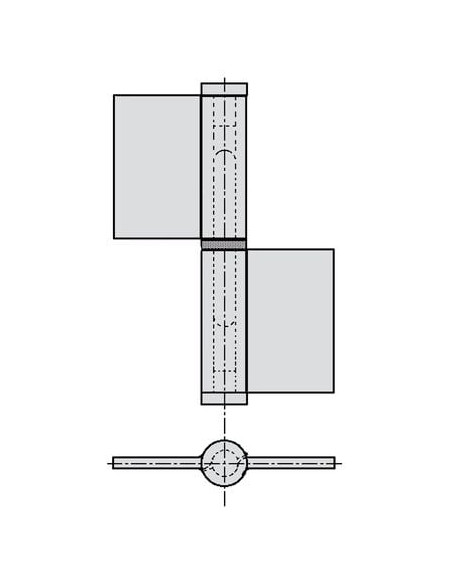Paumelle de grille inox symétrique FAURE ET FILS