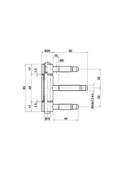 Fiche à visser Herkula Diamètre 20 mm - OTLAV