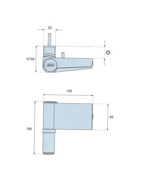 Paumelle pour profil PVC Florence 80 - FAPIM