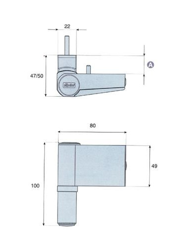 Paumelle pour profil PVC Florence 105 - FAPIM