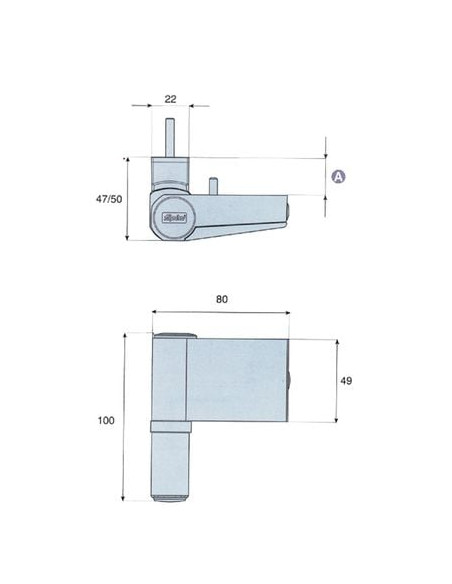 Paumelle pour profil PVC Florence 105 - FAPIM