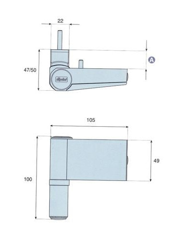 Paumelle pour profil PVC Florence 105 - FAPIM