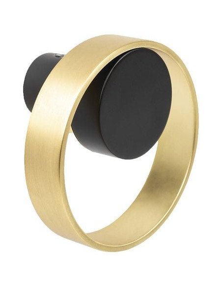 Patère Orbit Noir mat / doré brossé - VIEFE