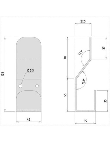 Porte-manteau inox DEVISMES