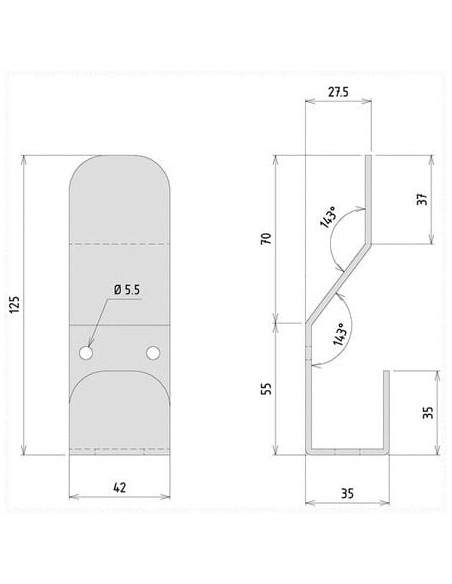 Porte-manteau inox DEVISMES