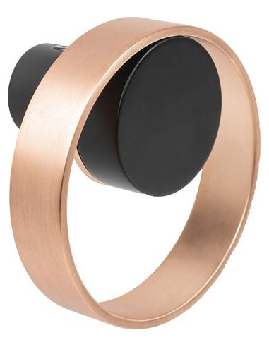 Patère Orbit Noir mat / cuivré brossé - VIEFE
