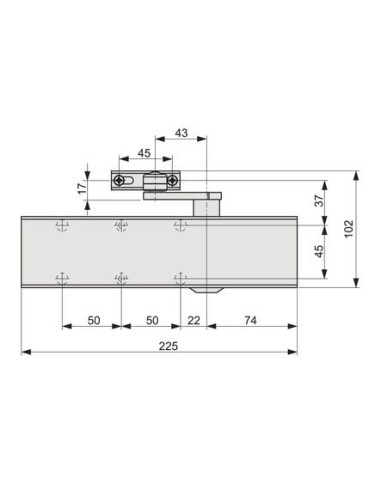 Ferme-porte à pignon et crémaillère TS 73 V...