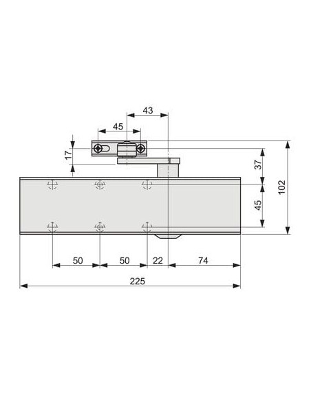 Ferme-porte à pignon et crémaillère TS 73 V Classic Line DORMAKABA
