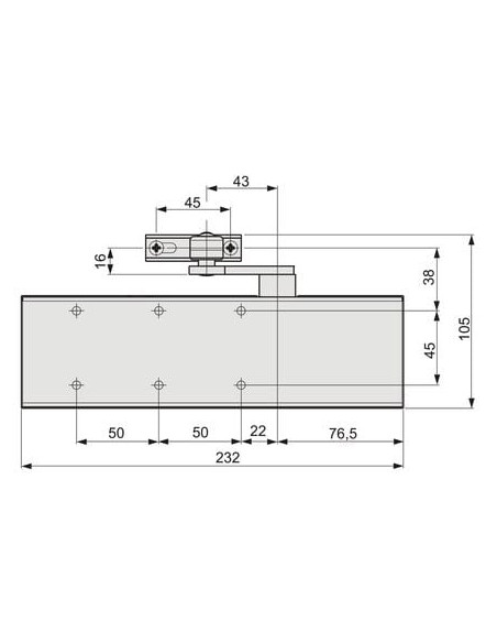 Ferme-porte à pignon et crémaillère TS 72 Classic Line DORMAKABA