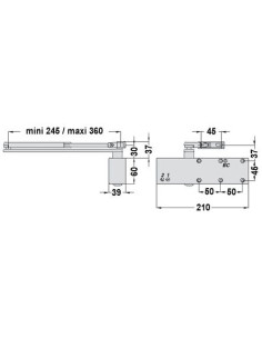 Ferme-porte à pignon et crémaillère GR200 GROOM FERMETURES 2