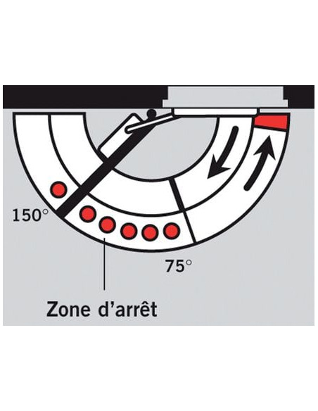 Limiteur d'ouverture pour glissière G/N DORMAKABA