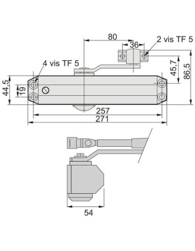 Ferme-porte hydraulique GR010 GROOM FERMETURES