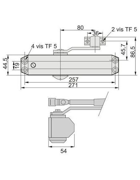 Ferme-porte hydraulique GR010 GROOM FERMETURES