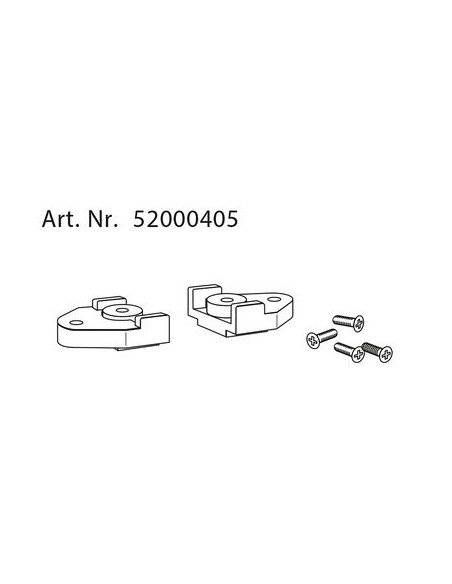 Paire de plaques de fixation pour glissière ITS 96 DORMAKABA