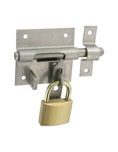 Verrou de box porte-cadenas Inox 316L